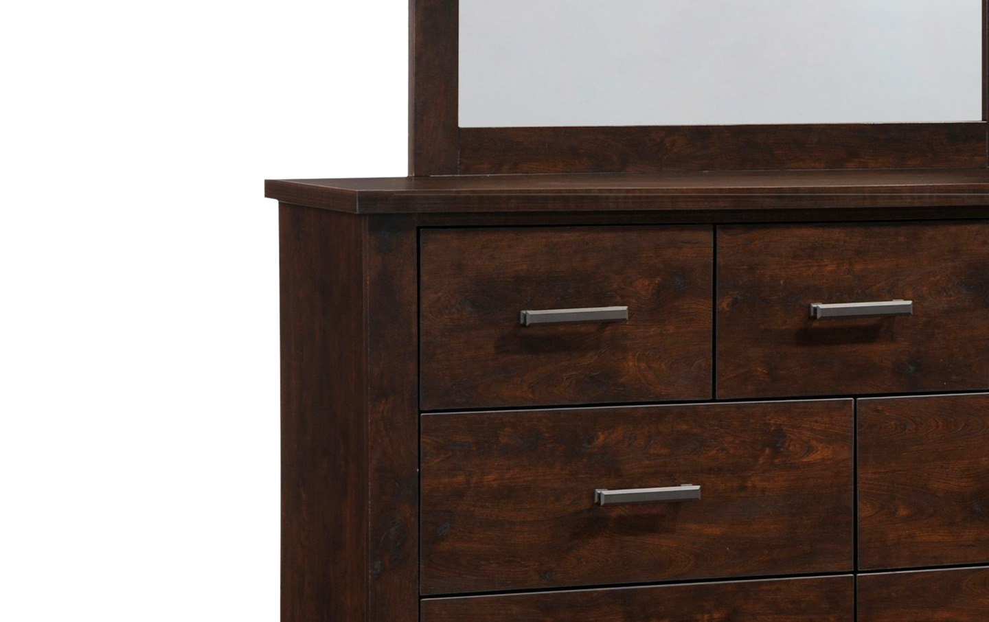 Eric Bedroom Set Bed, Dresser & Mirror Full Size Dark Brown