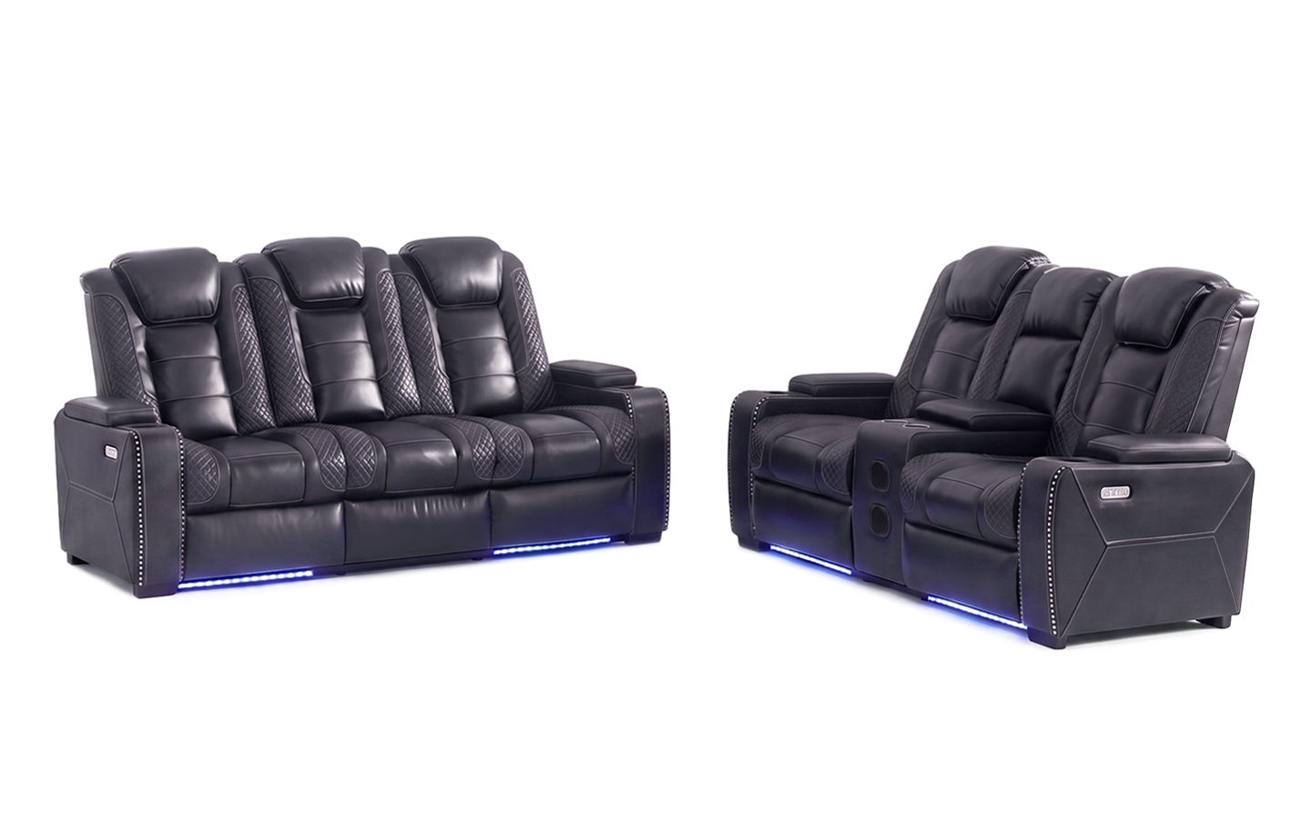 Othello Dual Power Reclining Sofa and Loveseat Set | Furniture Mecca
