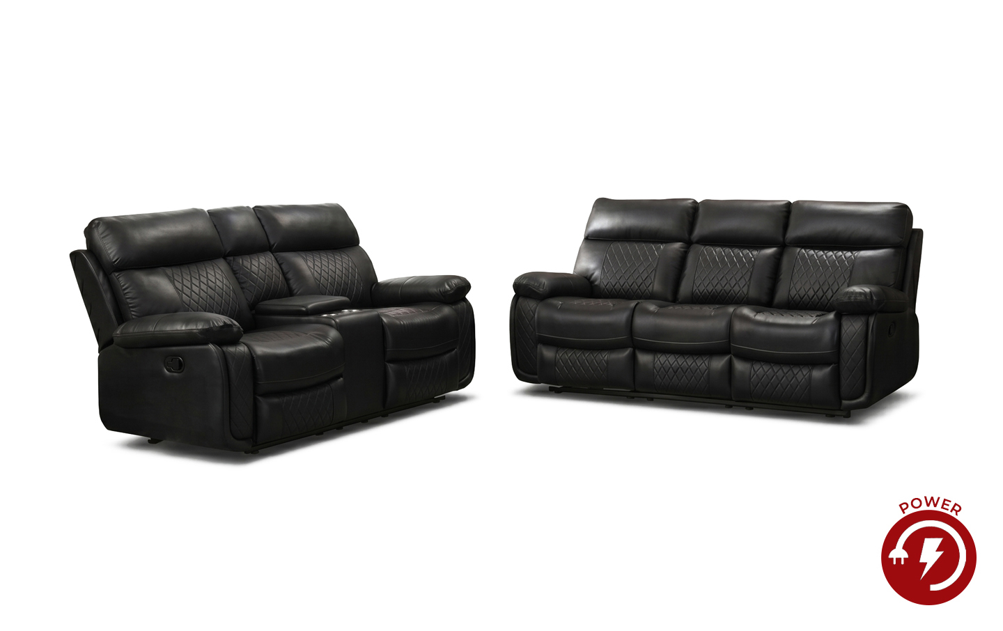 Othello Multivison ソフトセット Othello Dual Power Reclining Sofa and Loveseat Set | Furniture Mecca