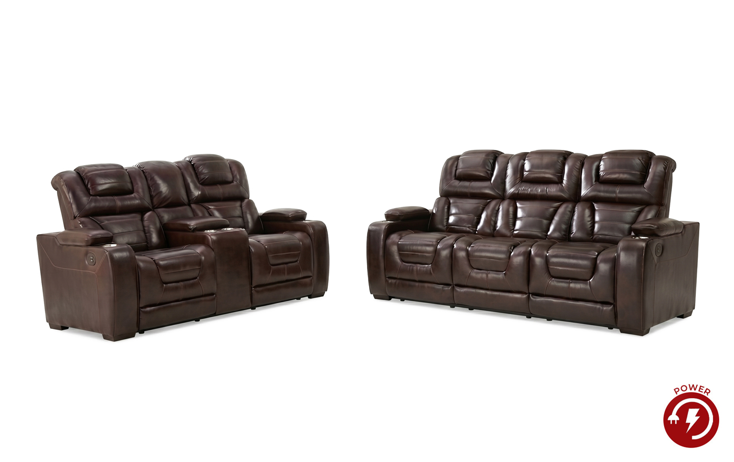 Othello Dual Power Reclining Sofa and Loveseat Set | Furniture Mecca